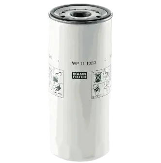 Oil filter MANN-FILTER WP 11 102/3 – Oil filter designed for efficient engine oil filtration and reliable protection against wear and impurities